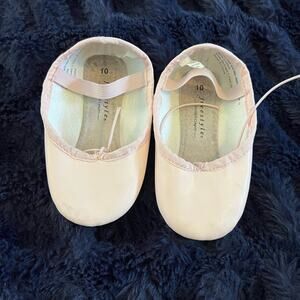 Danskin Freestyle Ballet Slippers Toddler Size 10 Pink Leather Dance Shoes Girls